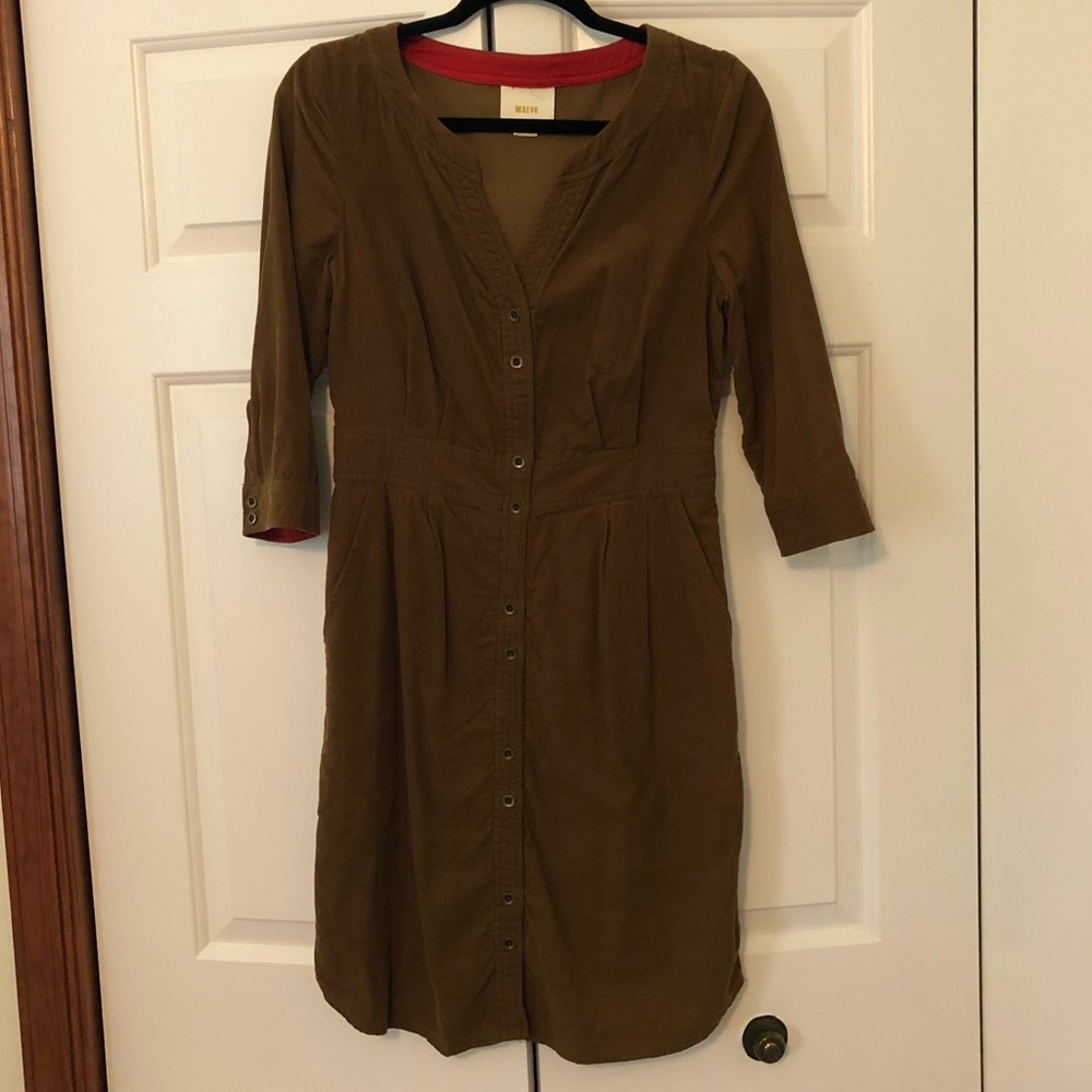 Brown Corduroy Maeve Dress